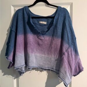 We The Free Blue to Purple Ombre Cropped Pullover 🔥 Wore Once